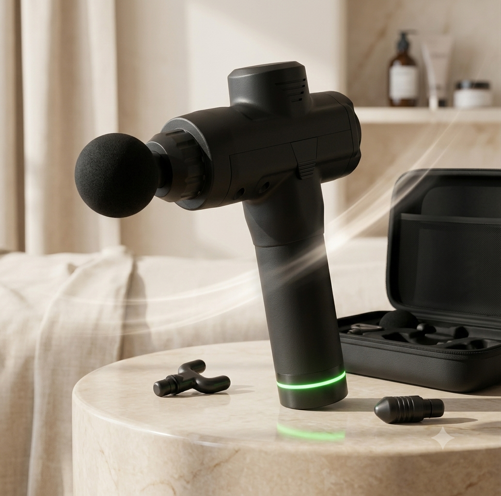 Deep Tissue Percussion Massage Gun — 6 Attachments
