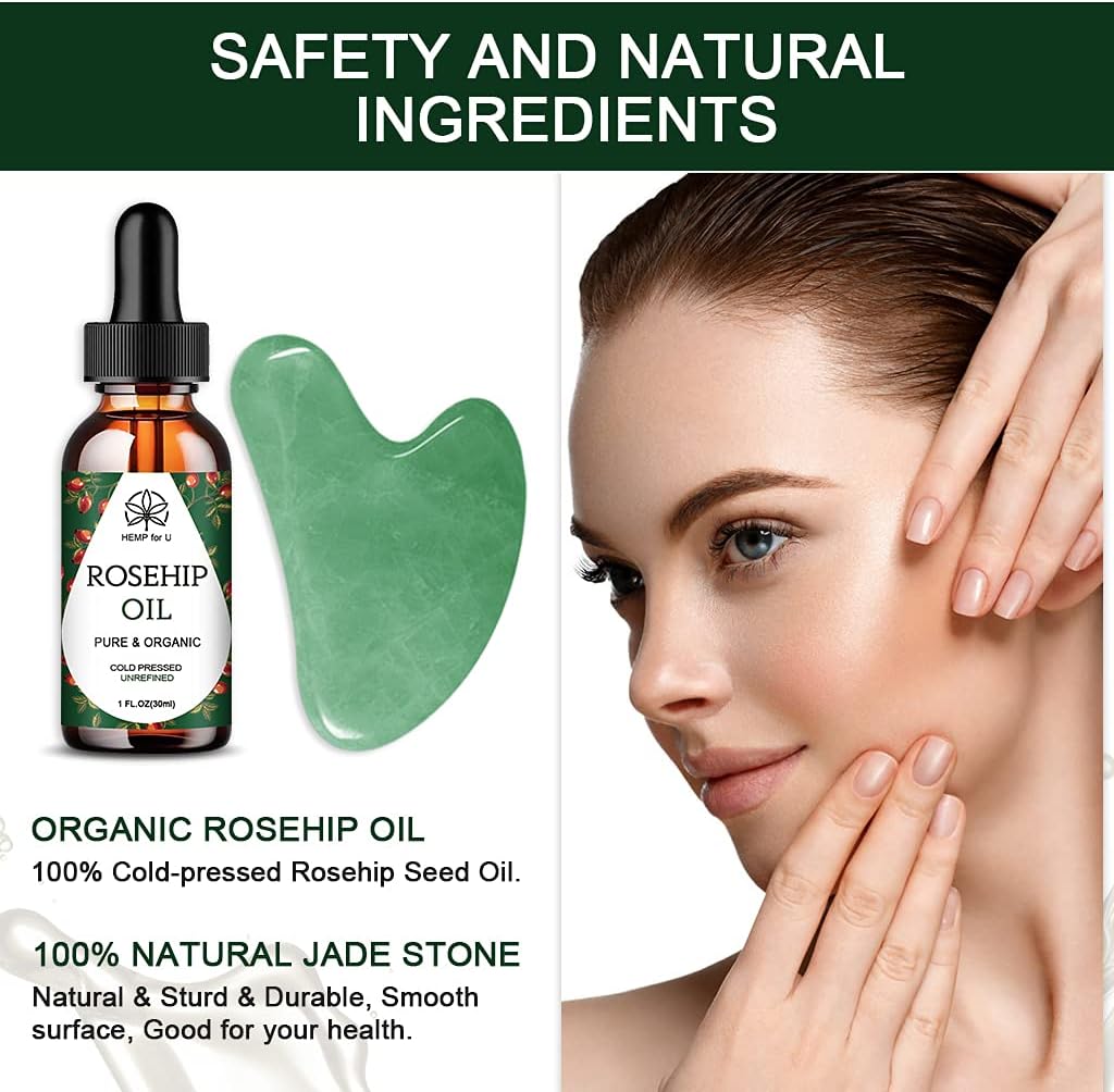 The Jade Gua Sha & Rosehip Oil Ritual Set