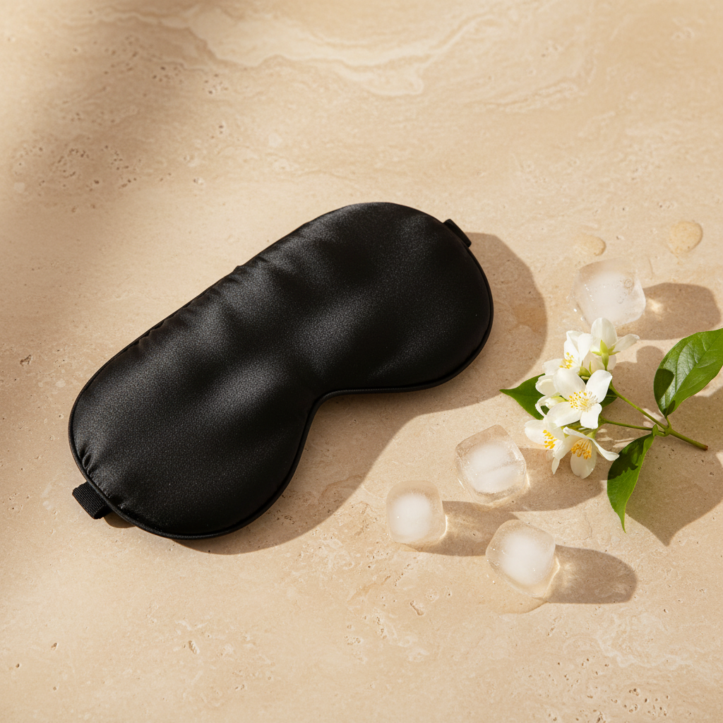 Black Silk Eye Mask